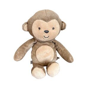 Carters Child Of Mine Brown Monkey Plush 9" Rattle Sewn 2013 Soft Stuffed